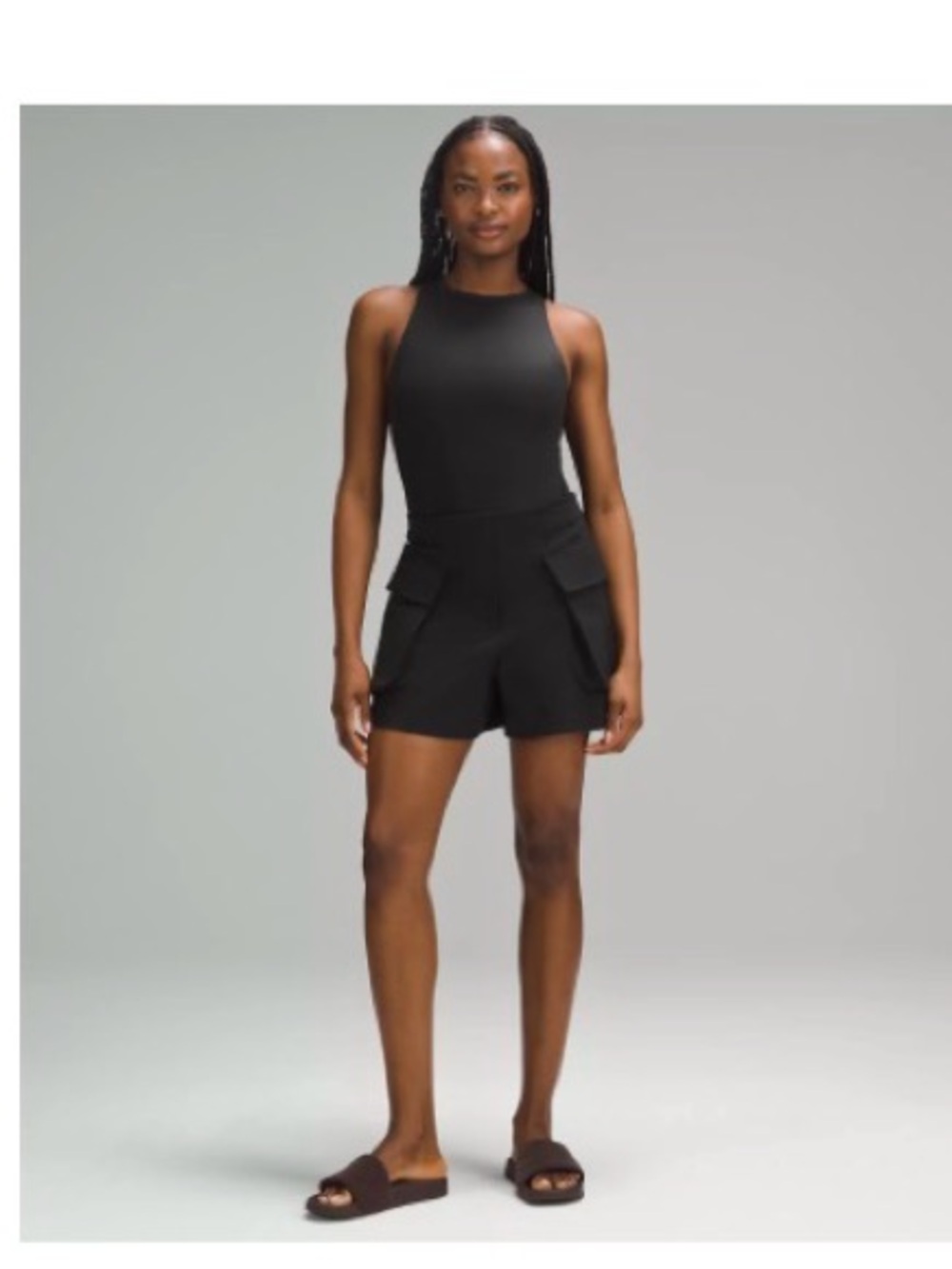 lululemon athletica Black Nulu Sleeveless High-Neck Bodysuit, LARGE